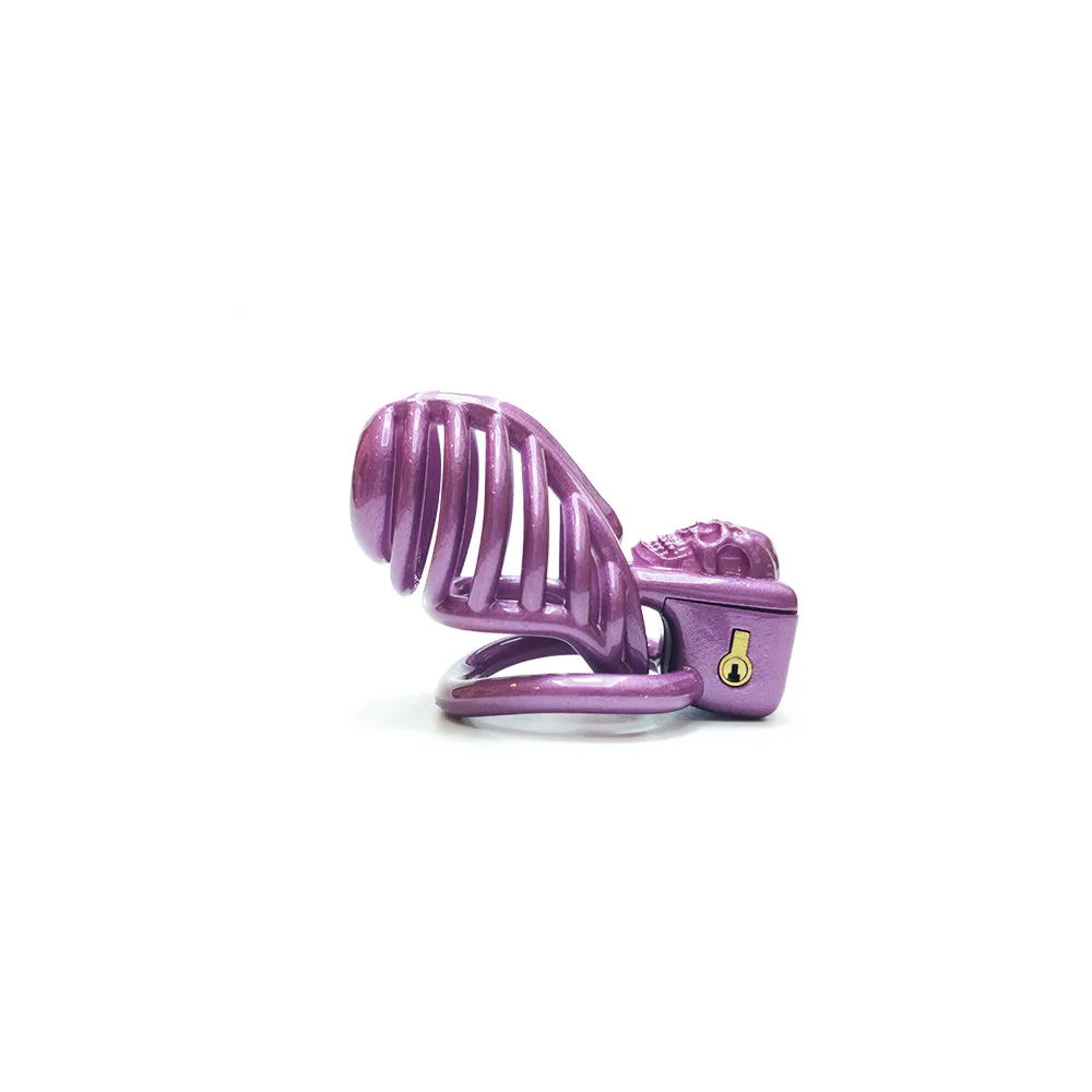 Purple Breathable Chastity Cage New Mamba Y