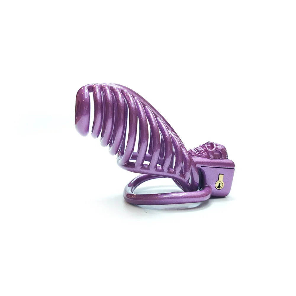 Purple Breathable Chastity Cage New Mamba Y