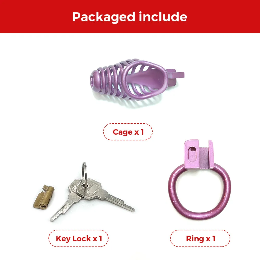 Purple Breathable Chastity Cage New Mamba Y