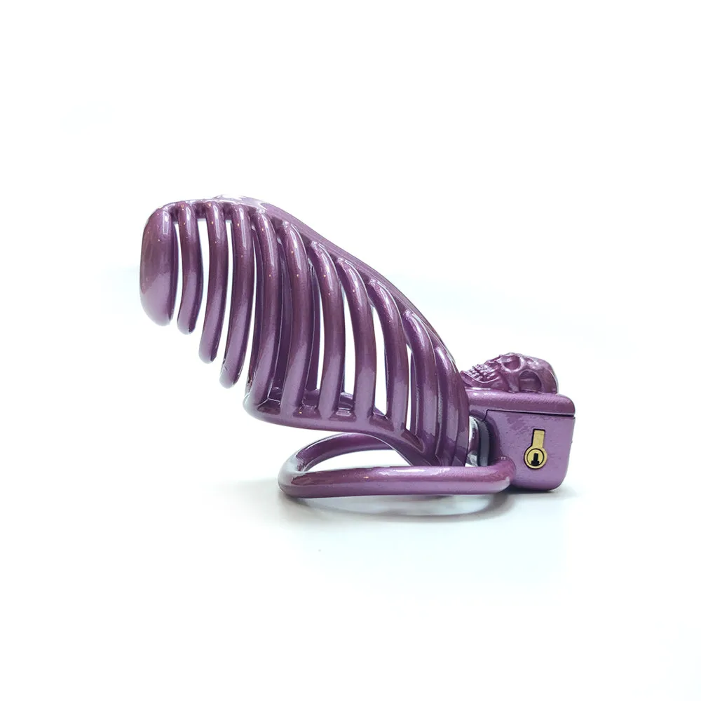 Purple Breathable Chastity Cage New Mamba Y