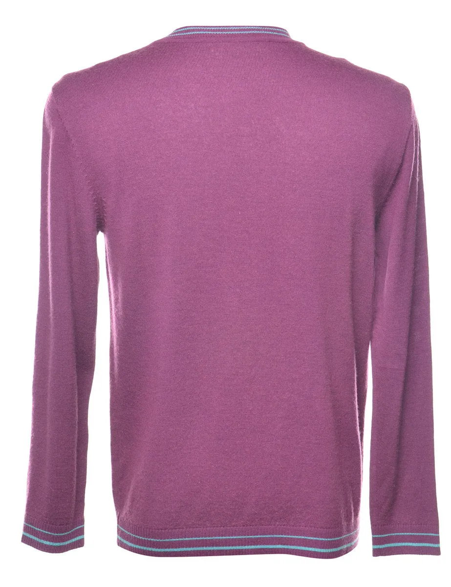 Purple Long-Sleeved Jumper - M