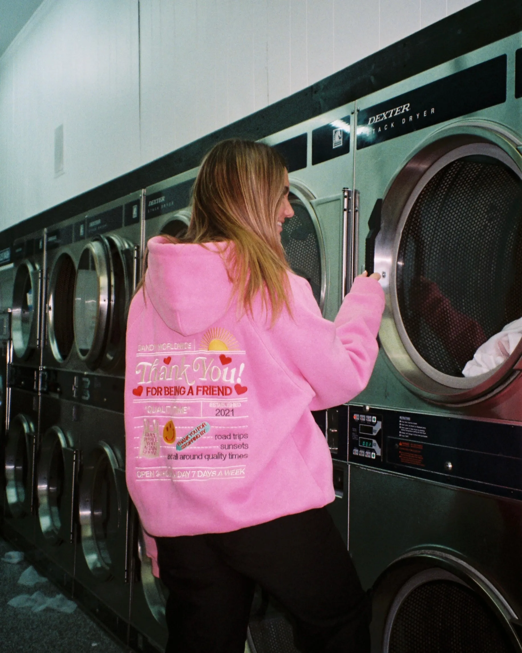 "Quality Time" Oversized Lux Hoodie in Pink