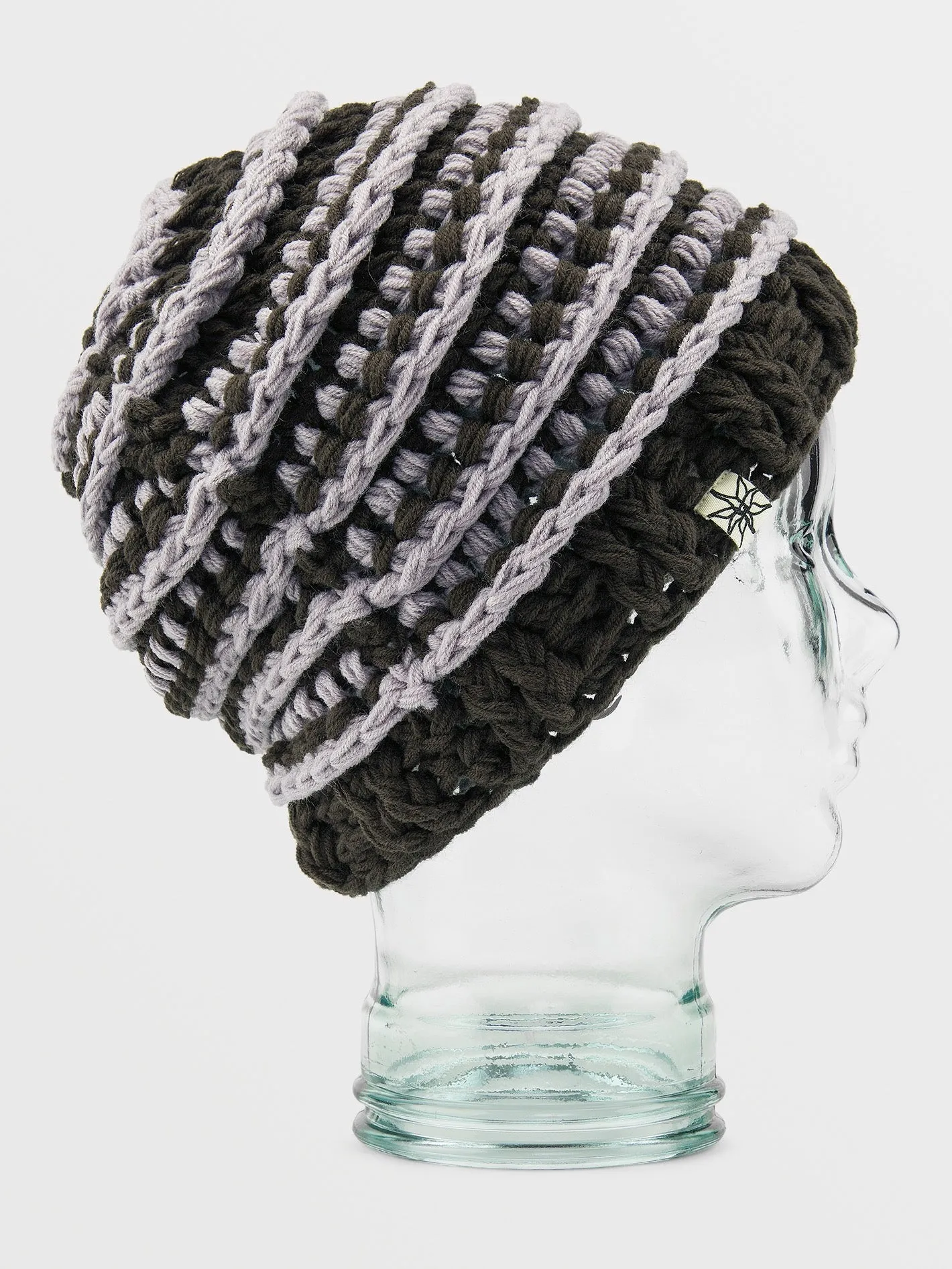 Rav Crochet Knit Beanie - BROWN