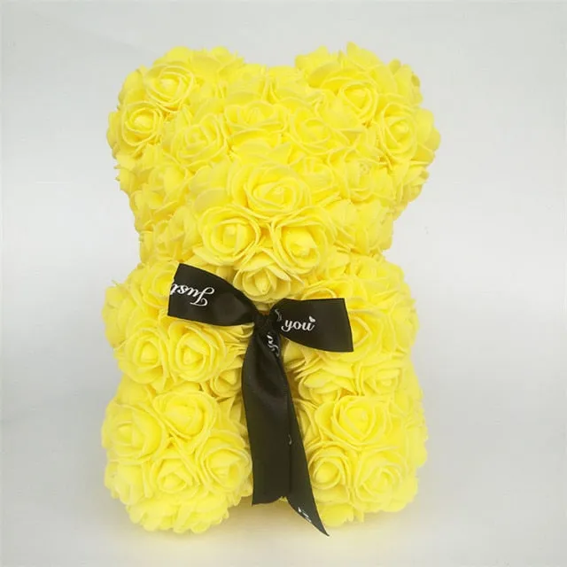 Rose Teddy Bear Artificial Flower Gift - Also a Decor for Any Special Occasion-Holidays