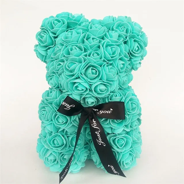 Rose Teddy Bear Artificial Flower Gift - Also a Decor for Any Special Occasion-Holidays