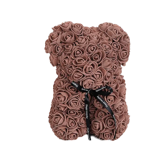 Rose Teddy Bear Artificial Flower Gift - Also a Decor for Any Special Occasion-Holidays