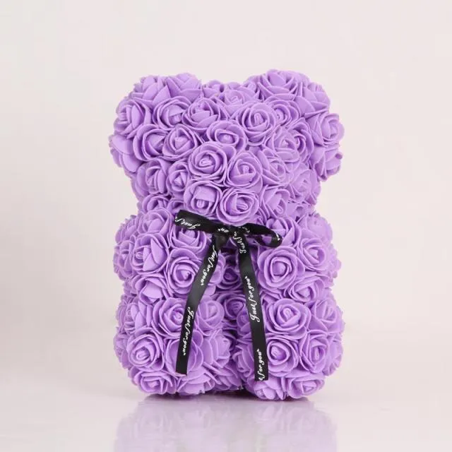 Rose Teddy Bear Artificial Flower Gift - Also a Decor for Any Special Occasion-Holidays