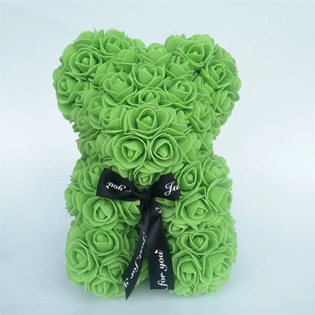 Rose Teddy Bear Artificial Flower Gift - Also a Decor for Any Special Occasion-Holidays