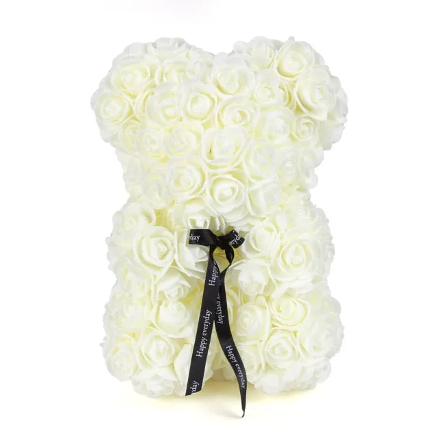 Rose Teddy Bear Artificial Flower Gift - Also a Decor for Any Special Occasion-Holidays