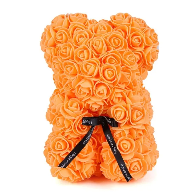 Rose Teddy Bear Artificial Flower Gift - Also a Decor for Any Special Occasion-Holidays