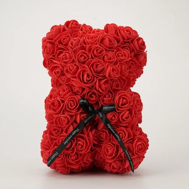 Rose Teddy Bear Artificial Flower Gift - Also a Decor for Any Special Occasion-Holidays