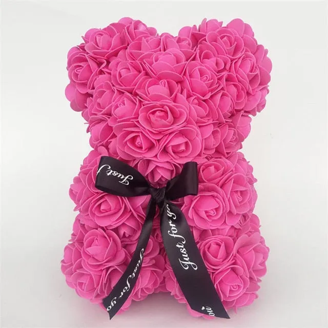 Rose Teddy Bear Artificial Flower Gift - Also a Decor for Any Special Occasion-Holidays