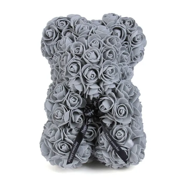 Rose Teddy Bear Artificial Flower Gift - Also a Decor for Any Special Occasion-Holidays