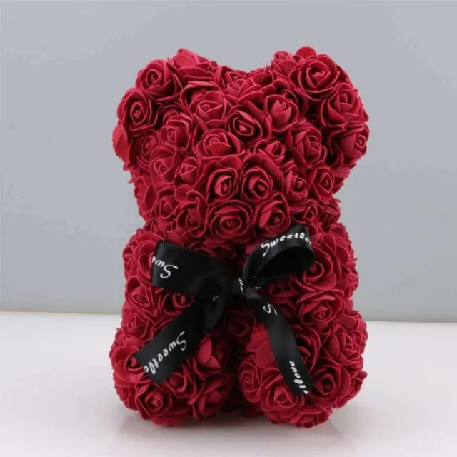 Rose Teddy Bear Artificial Flower Gift - Also a Decor for Any Special Occasion-Holidays