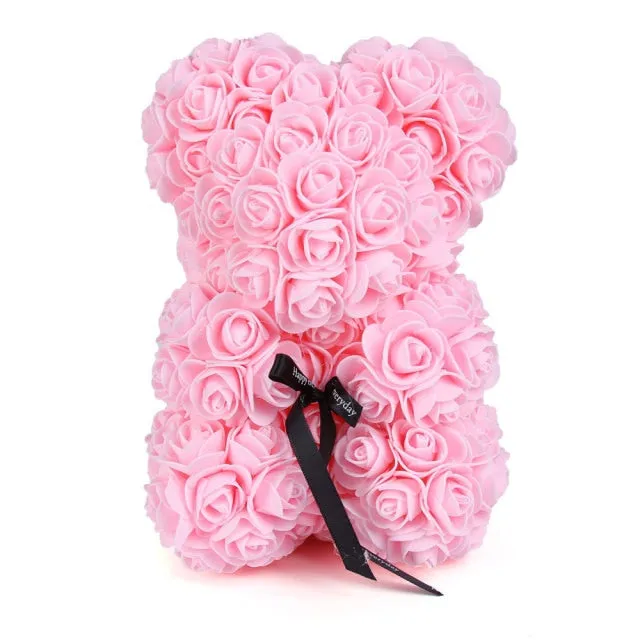 Rose Teddy Bear Artificial Flower Gift - Also a Decor for Any Special Occasion-Holidays