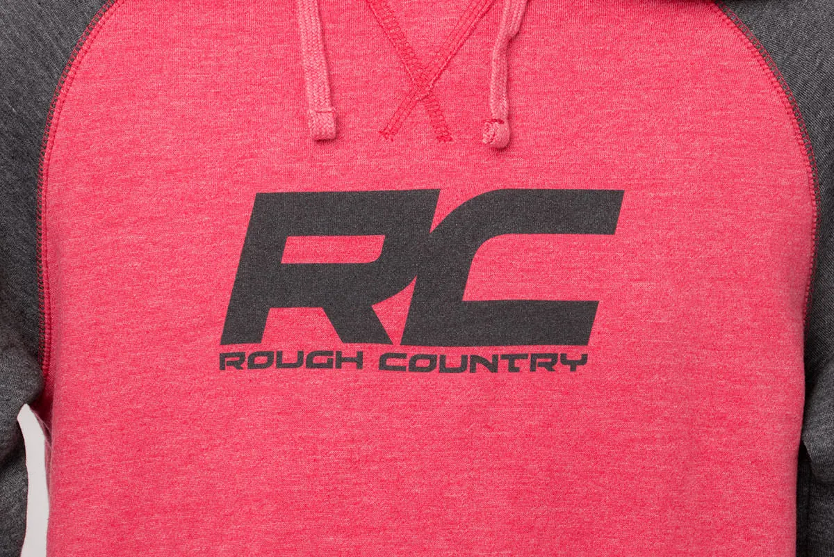 Rough Country Hoodie - Heater - Red/Gray - 2XL