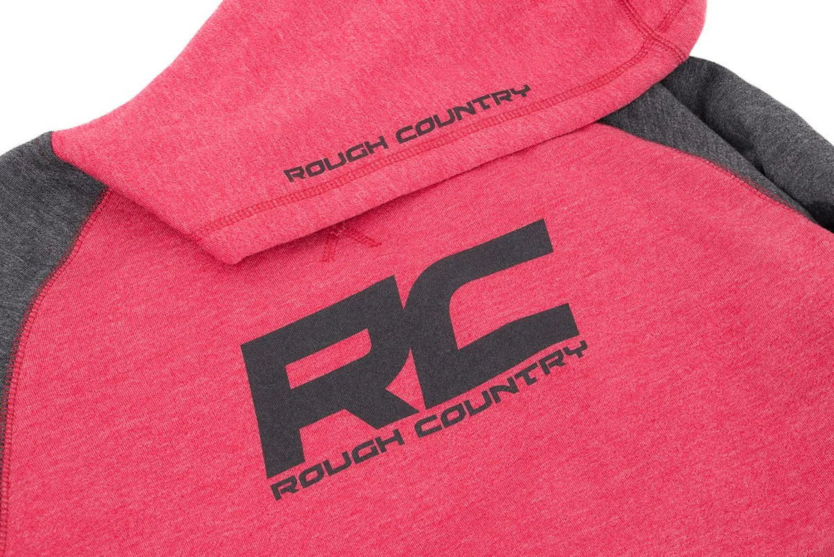 Rough Country Hoodie - Heater - Red/Gray - 2XL