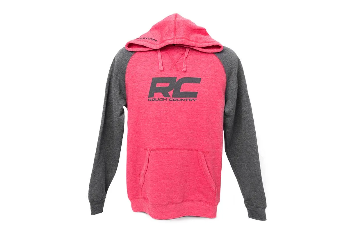 Rough Country Hoodie - Heater - Red/Gray - 2XL