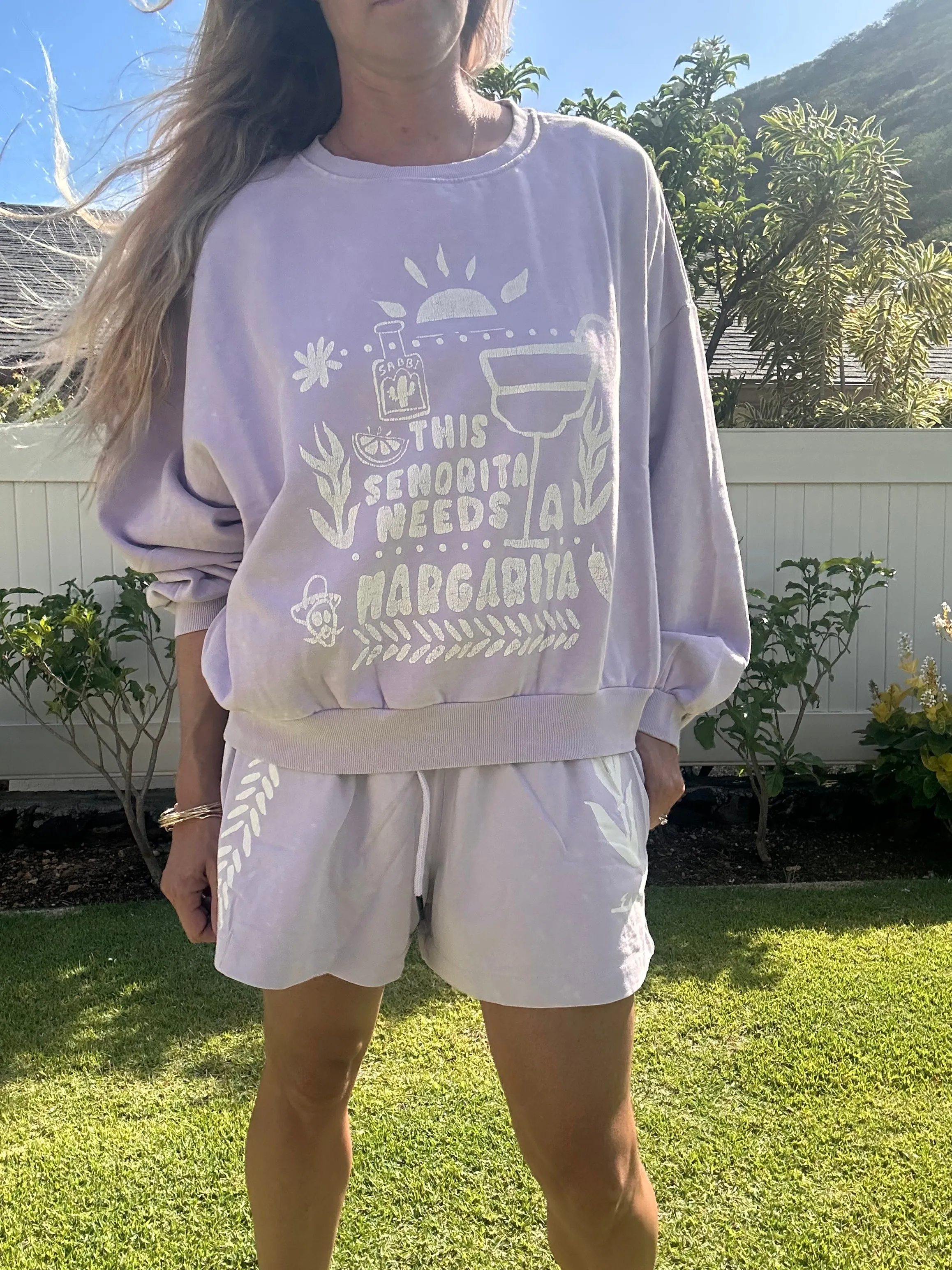 SABBI The Cali Jumper sweatshirt-Margie Lilac