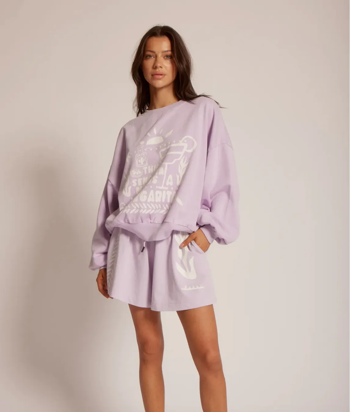 SABBI The Cali Jumper sweatshirt-Margie Lilac