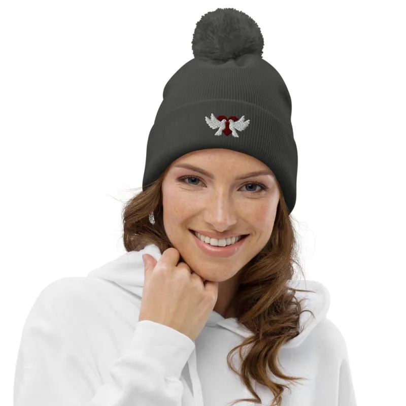 S&B Pompom Beanie – Peace Beanie For Women