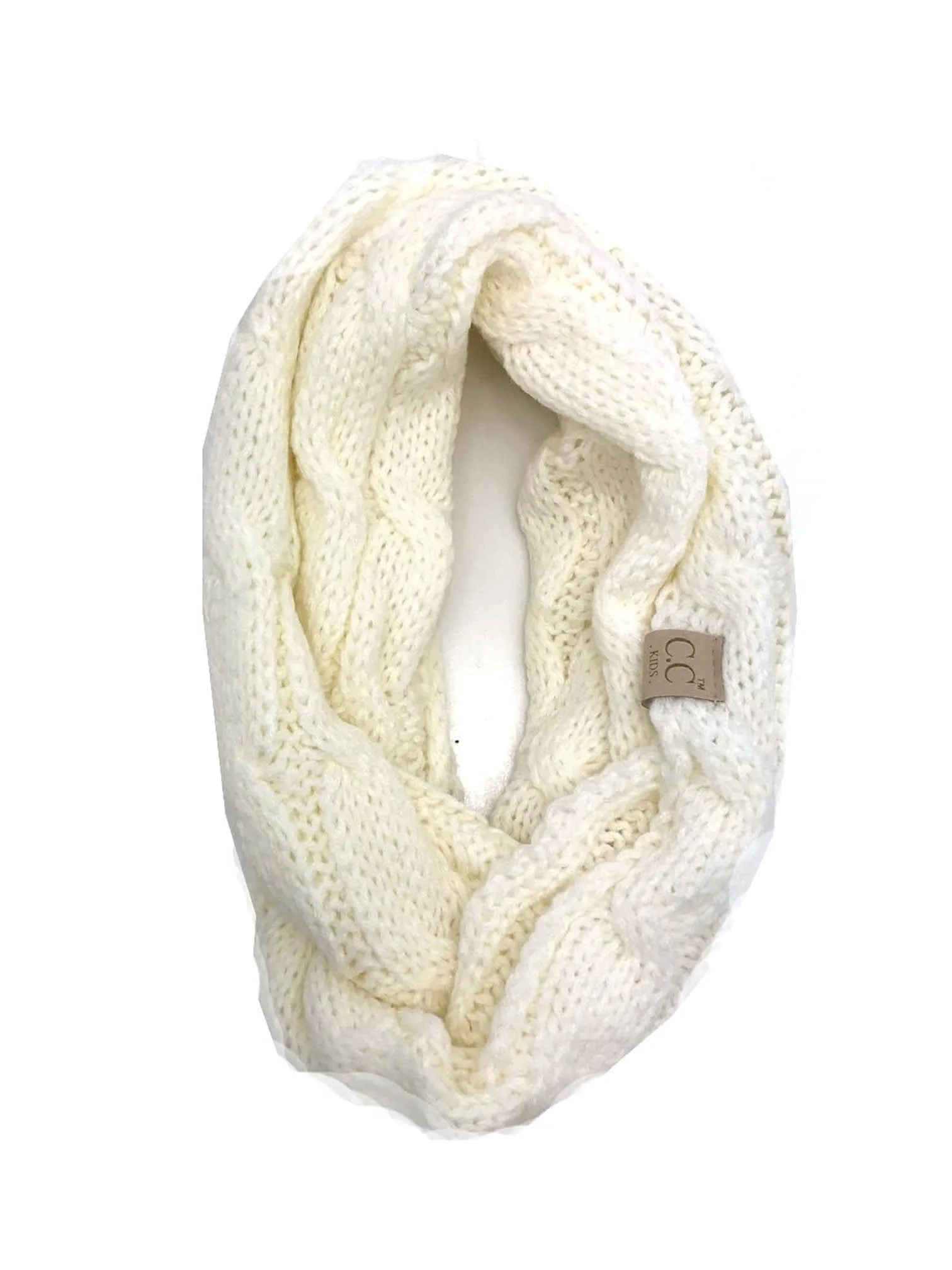 SF-800-KIDS IVORY INFINITY SCARF