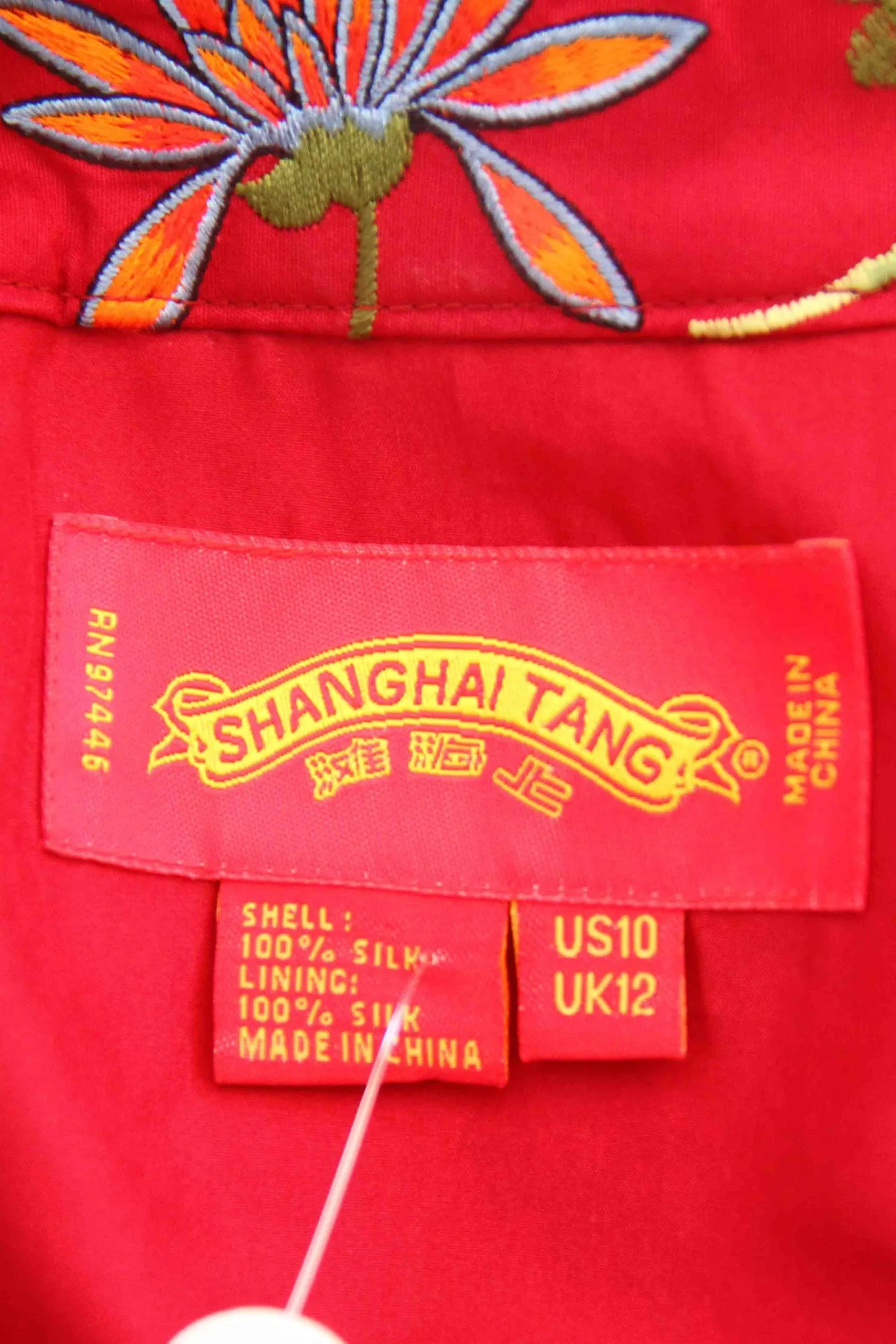 Shanghai Tang Silk Red Coat