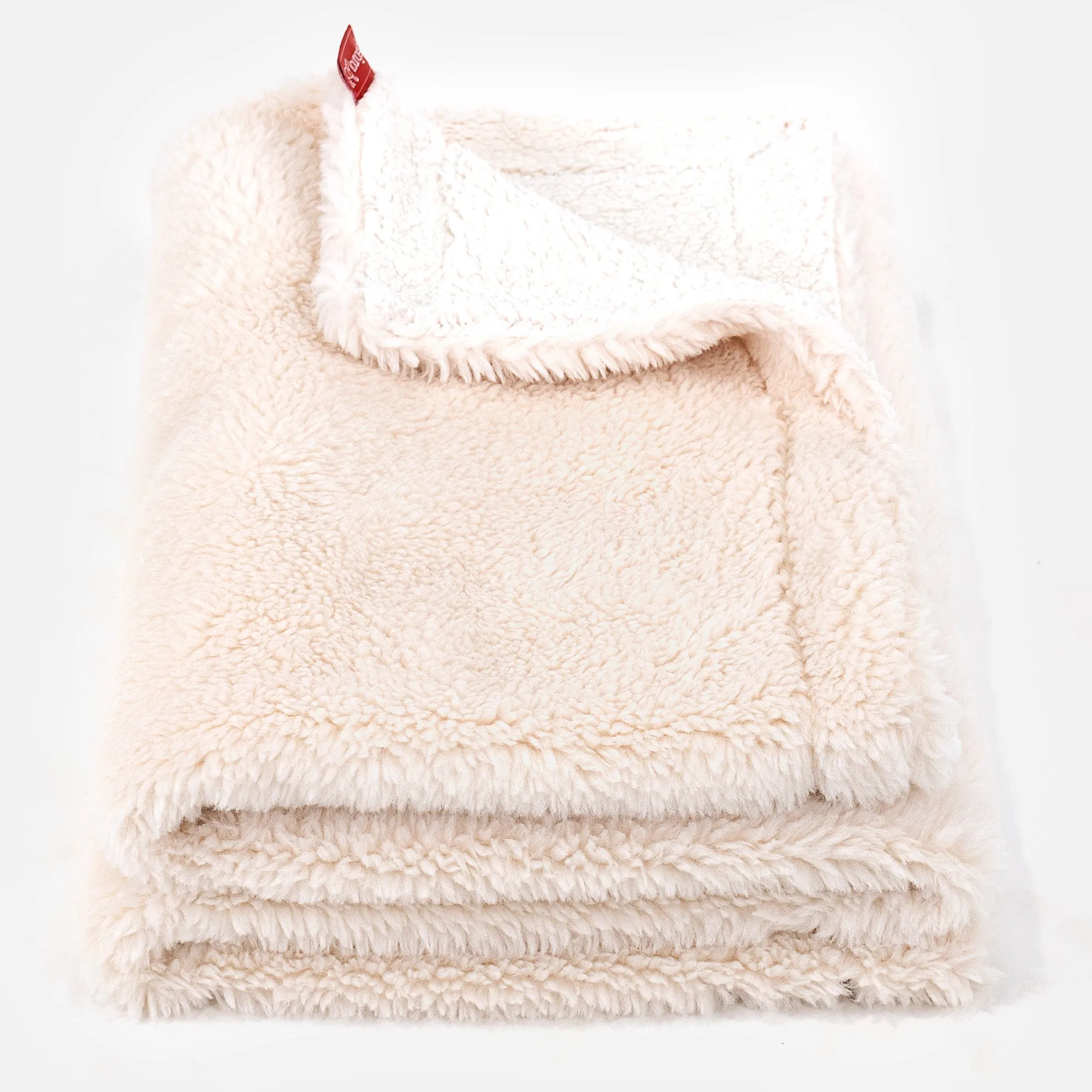 Sherpa Throw / Blanket - Teddy Faux Fur Cream