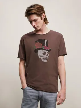 SKULL TOP HAT CREW NECK TEE KG5725Y1-KW3B1