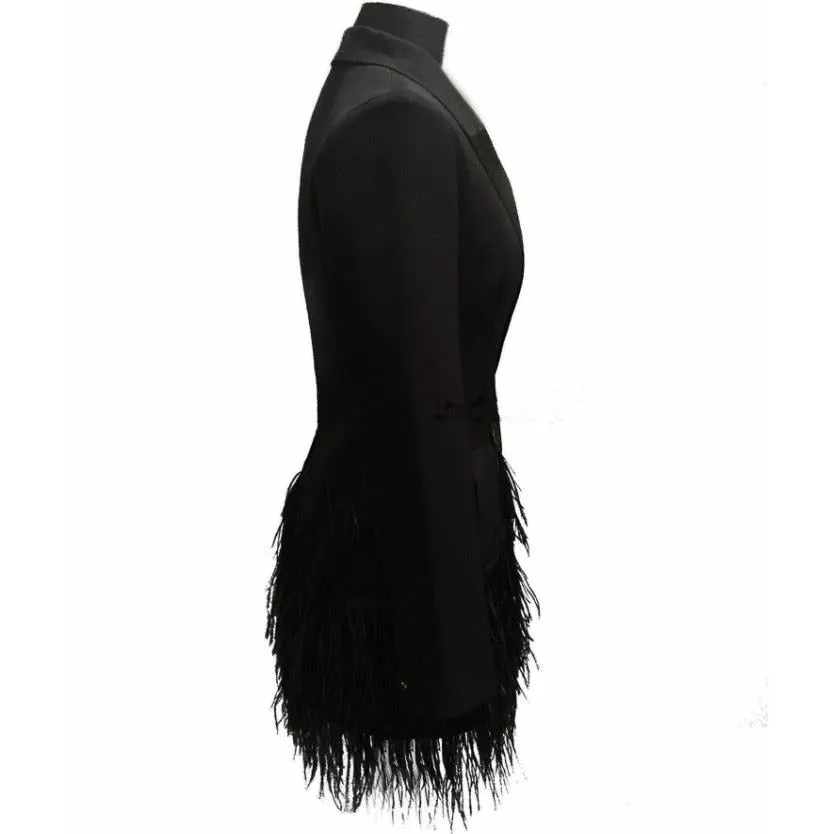 Soraya Feather Blazer Dress