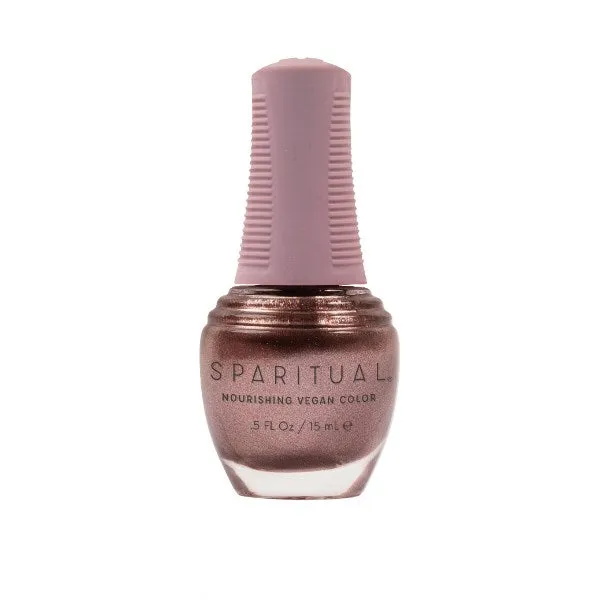 Sparitual Nourishing Lacquer Polish - First Light - Rose Gold Shimmer - 15ML