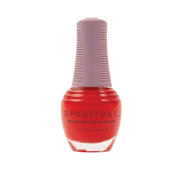 Sparitual Nourishing Lacquer Polish - Wild Natured - Orange Red Creme - 15ML