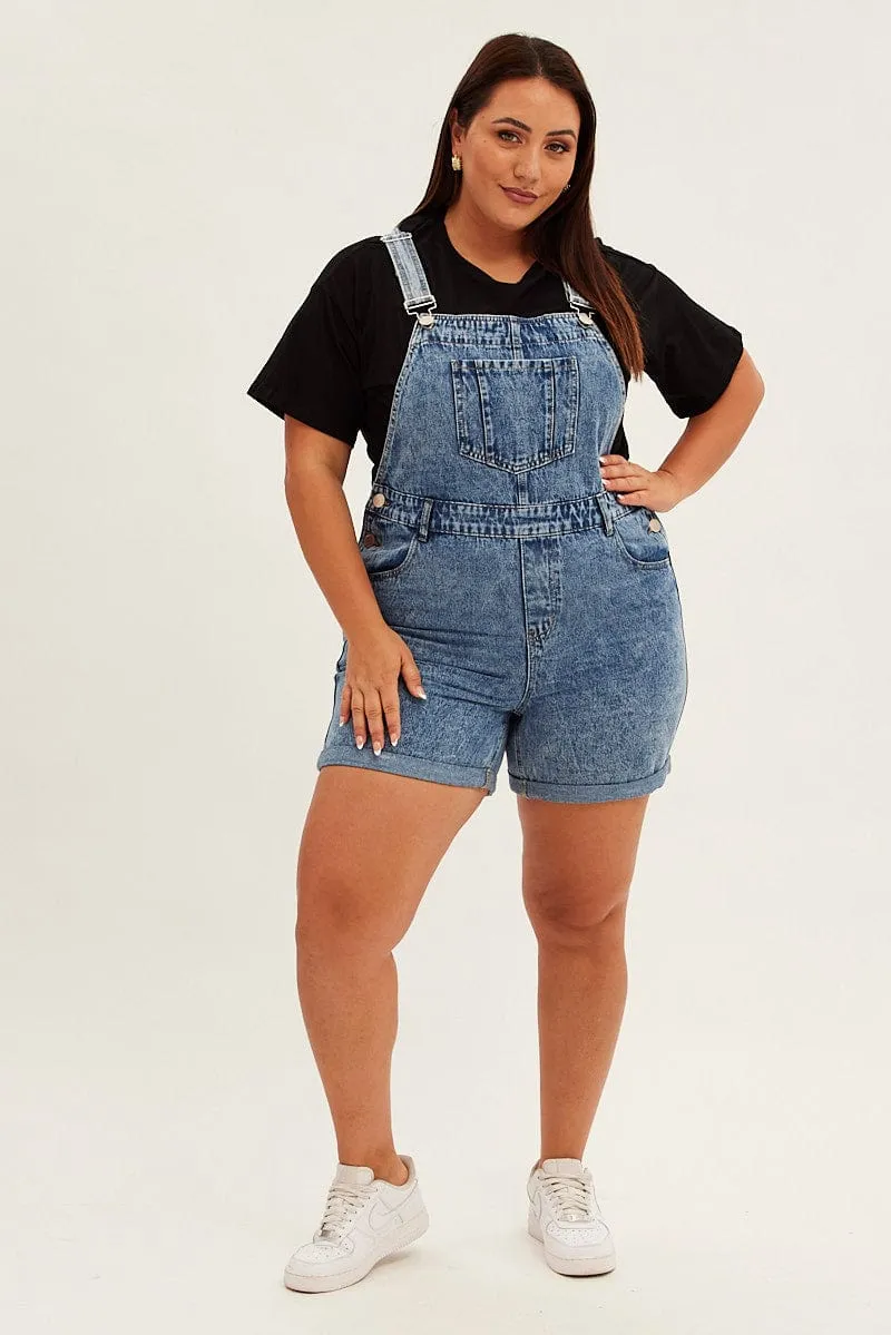 Steel Blue Denim Overall