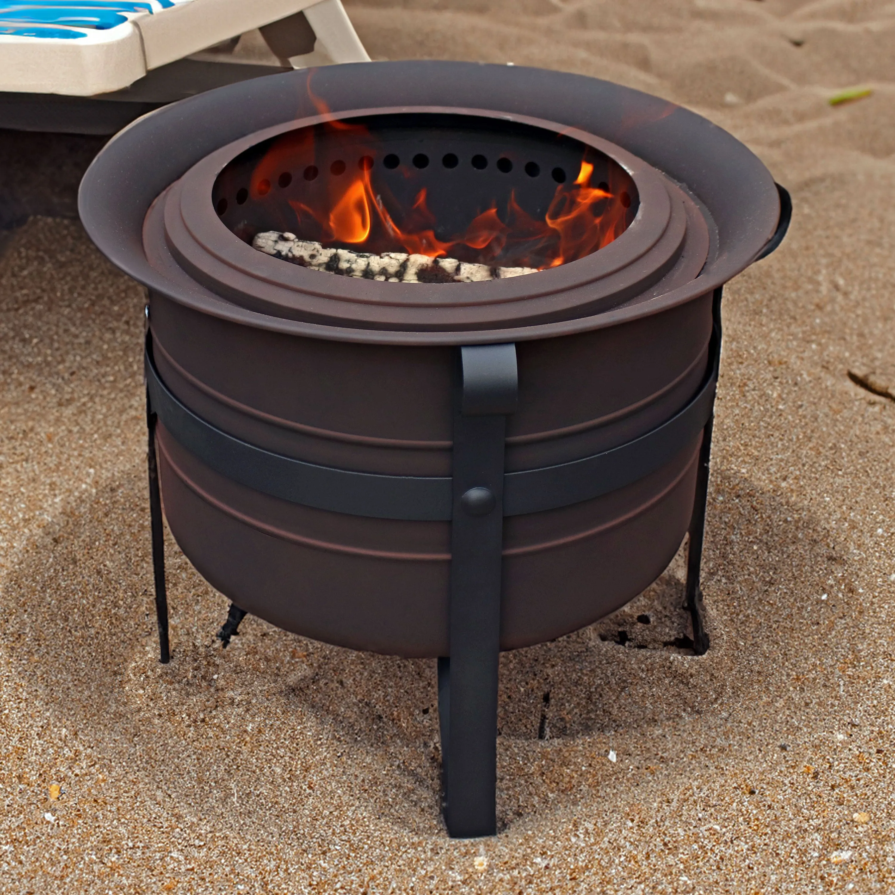 Sunnydaze Cauldron-Style Outdoor Smokeless Fire Pit - 23"