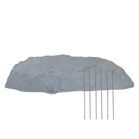 Sunnydaze Flat Artificial Landscape Rock Cover with Stakes