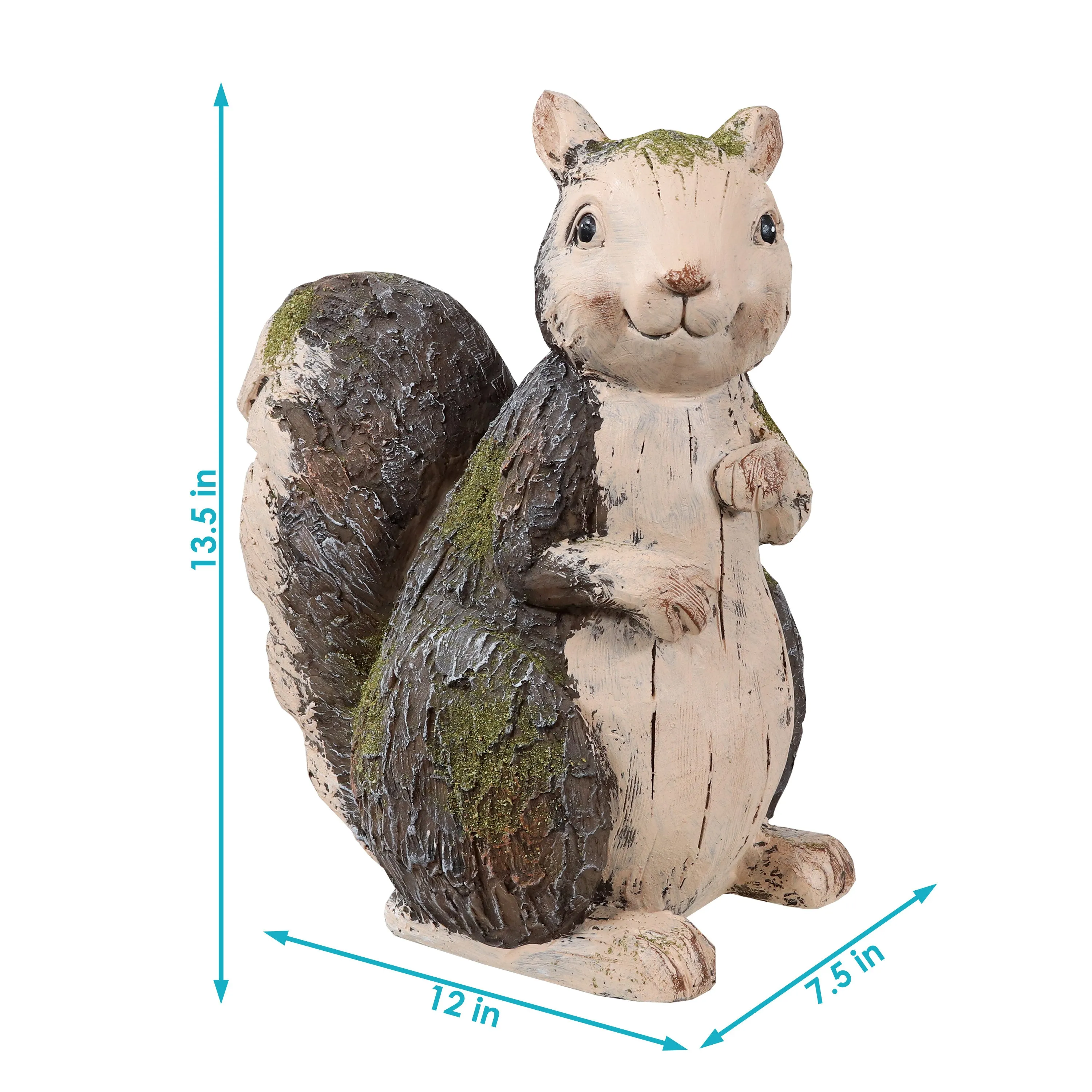 Sunnydaze Indoor/Outdoor Silas the Woodland Squirrel Statue - 13.5"