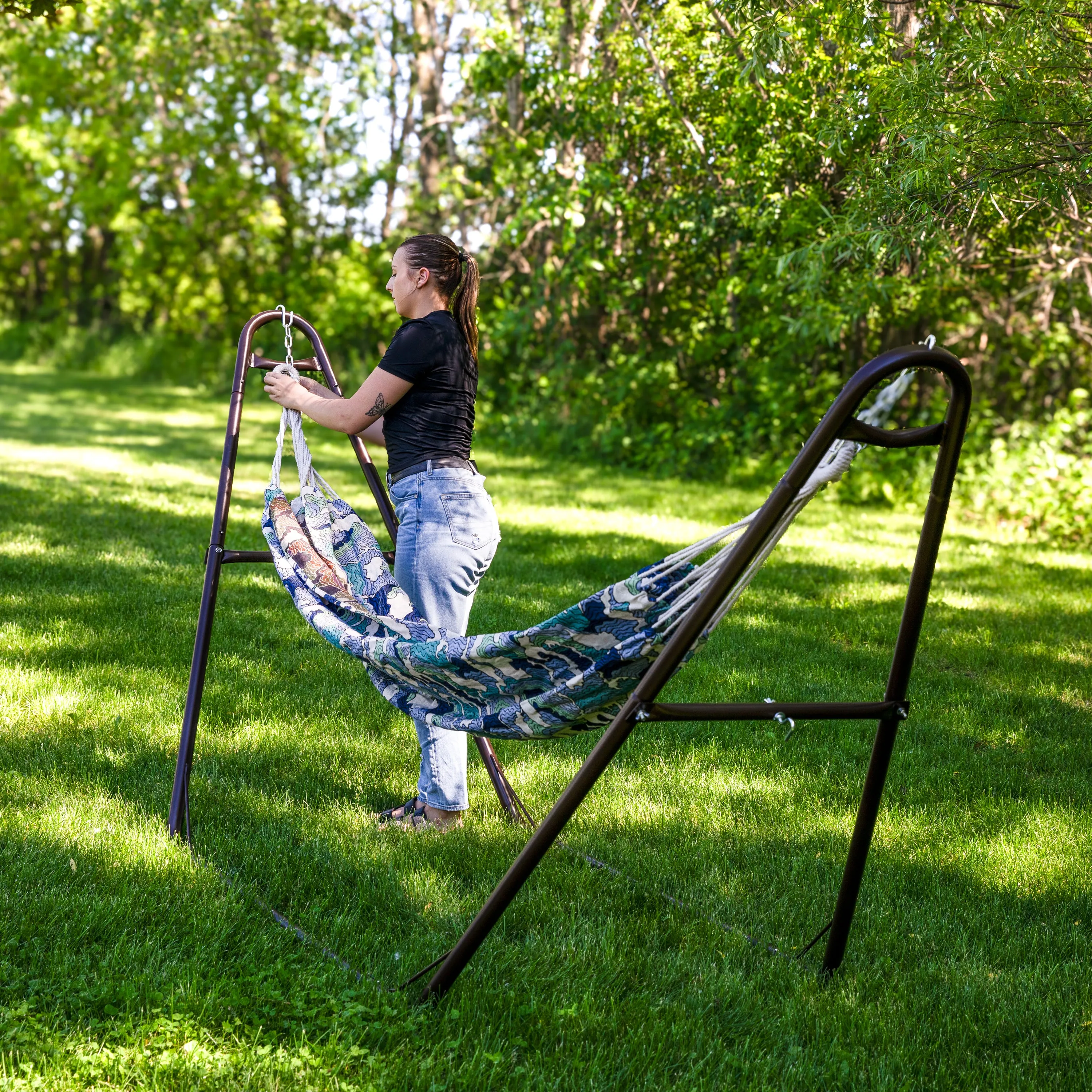 Sunnydaze Jacquard Double Outdoor Hammock