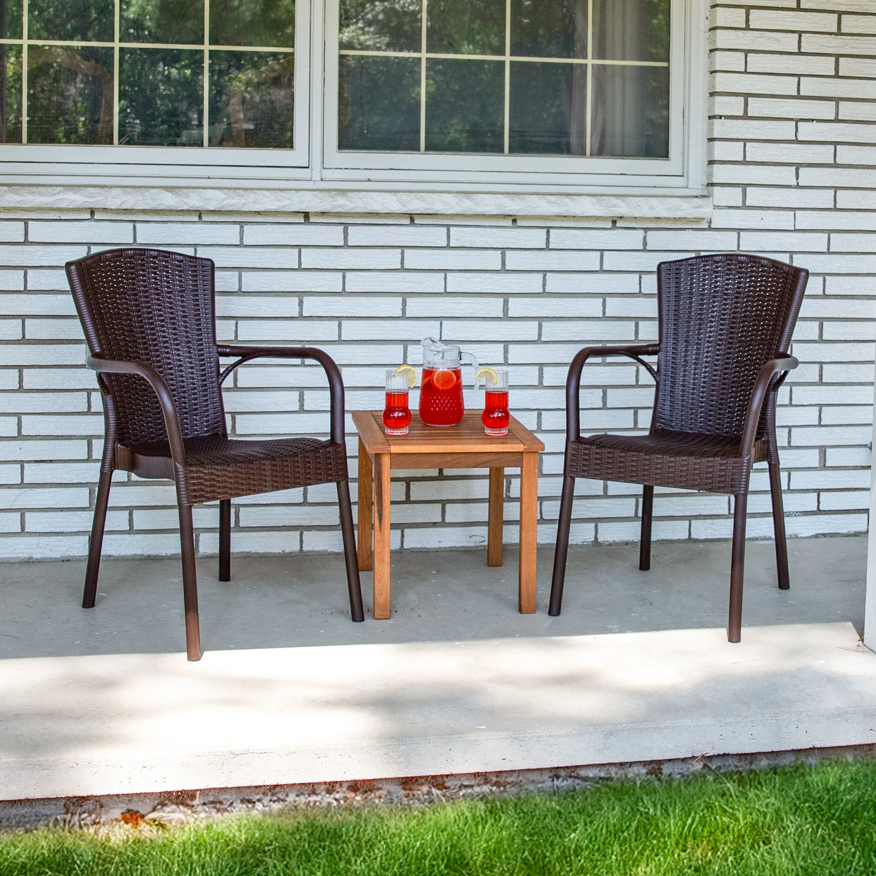 Sunnydaze Segesta All-Weather Plastic Patio Dining Chair