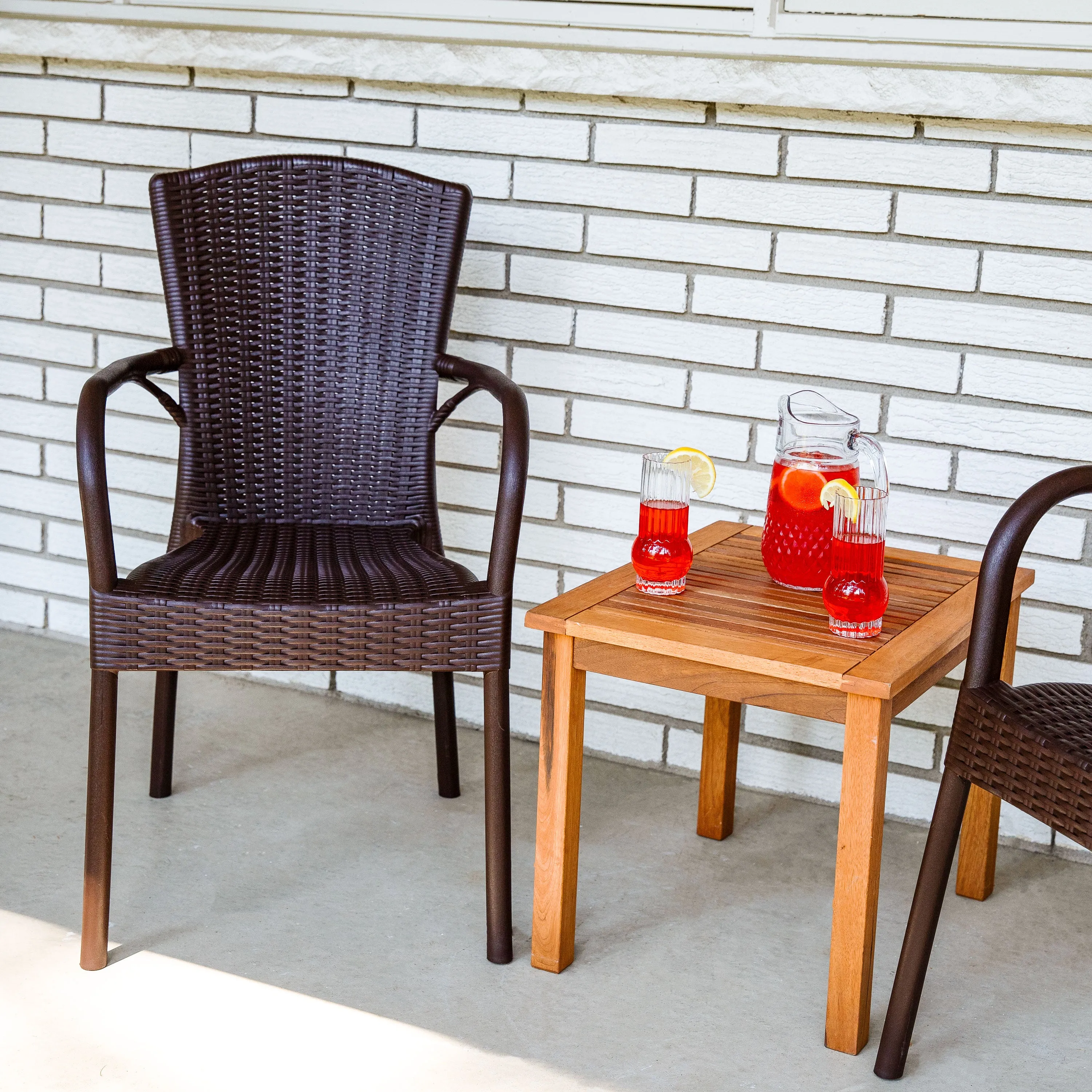 Sunnydaze Segesta All-Weather Plastic Patio Dining Chair