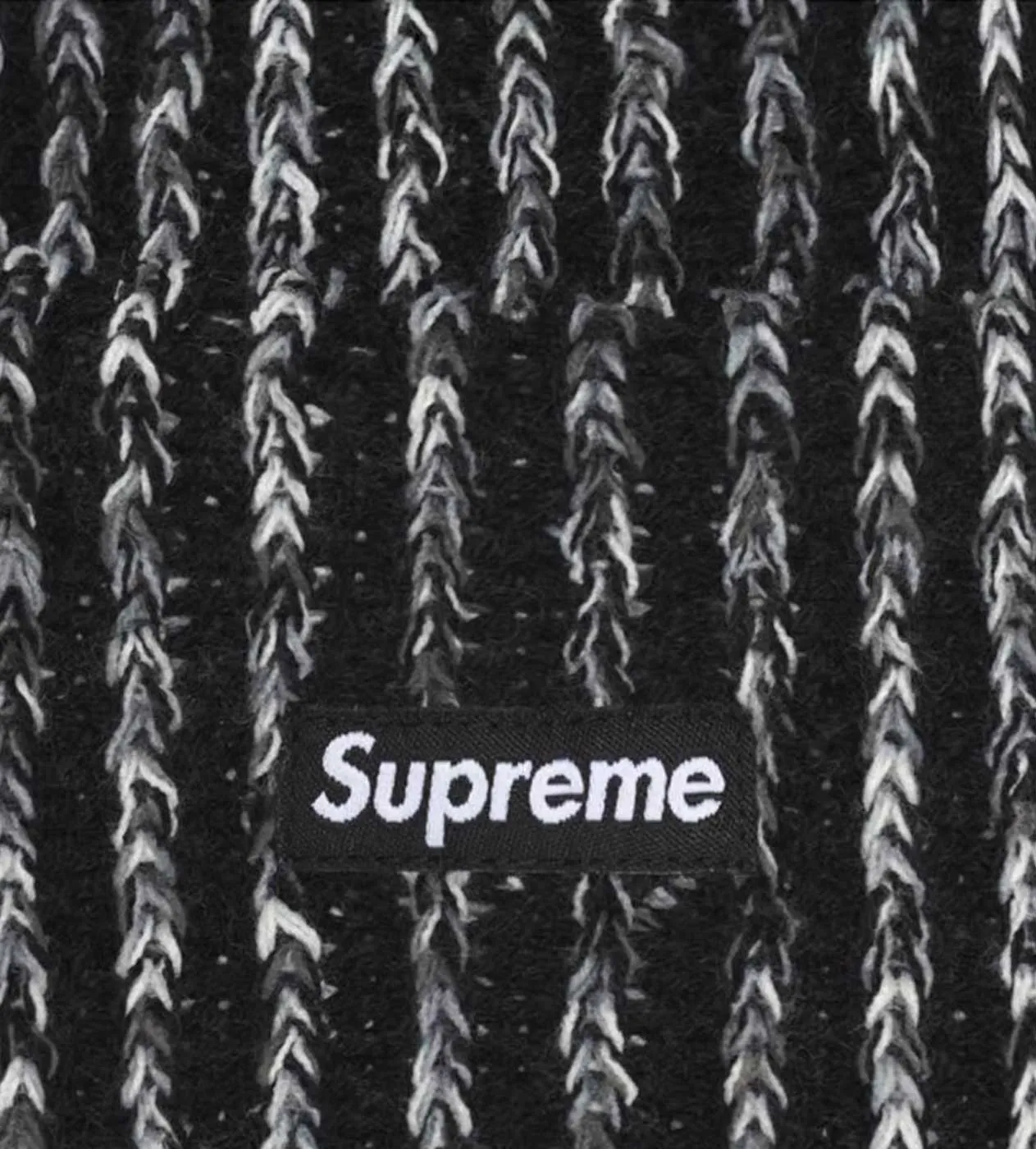 Supreme Rainbow Space Dye Loose Gauge Beanie Black