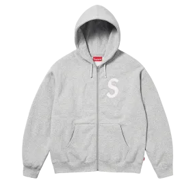 Supreme S Logo Zip Up Hooded Sweatshirt 'Heather Grey'