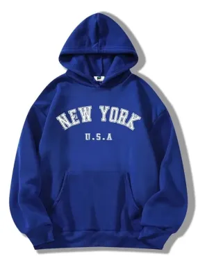 SXV  'NEWYORK’ Printed Cool Aesthetic Sweatshirt Hoodie