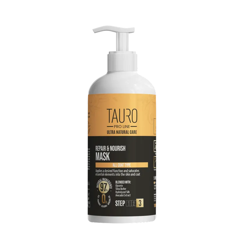 Tauro Pro Line  Ultra Natural Repair & Nourish Dog & Cat Mask For All Coat Type To Repair And Revitalize Damaged Coat