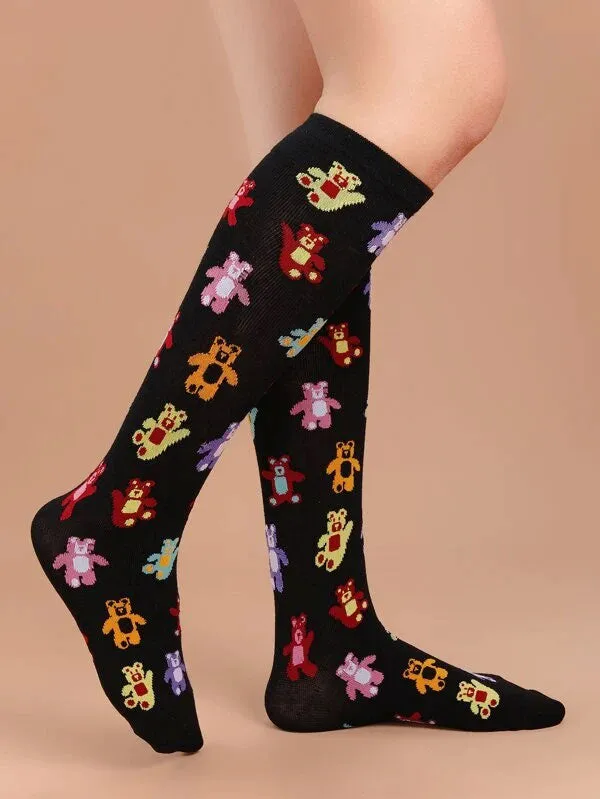 Teddy Bear Knee Socks