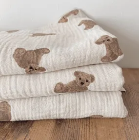 Teddy Bear Muslin Swaddle