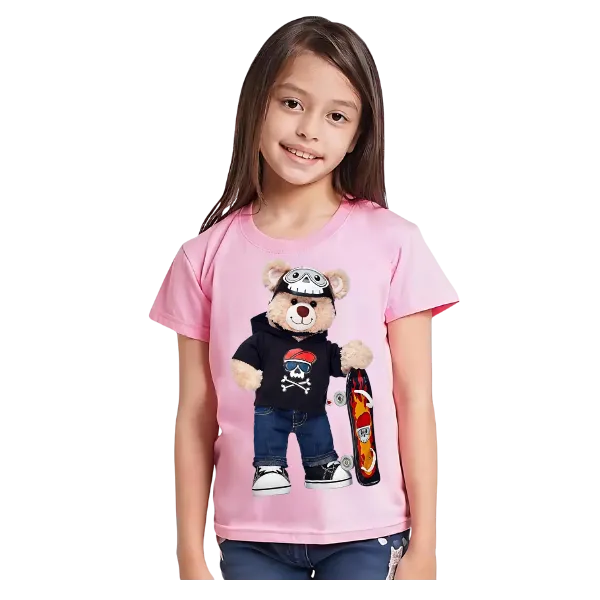 TEDDY BEAR SKATEBOARD KIDS T SHIRT