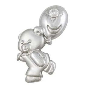 Teddy Bear with Overalls and Balloon Brooch Pin - PRA035