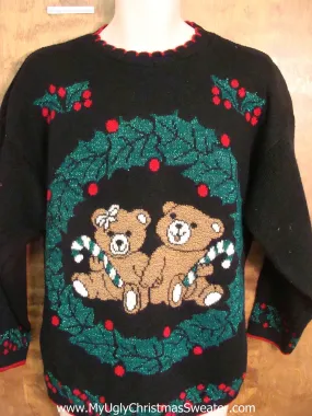 Teddy Bears 80s Ugliest Christmas Sweater Pullover