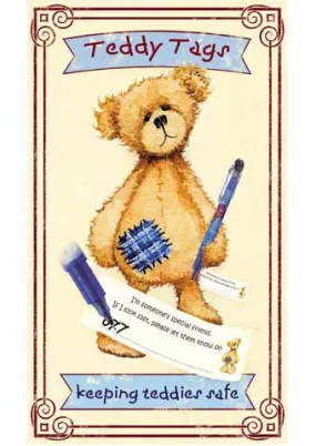 Teddy Tags Complete Kit of 10 Tags and Pilot Pen- Keeping Teddies Safe - Alice's Bear Shop