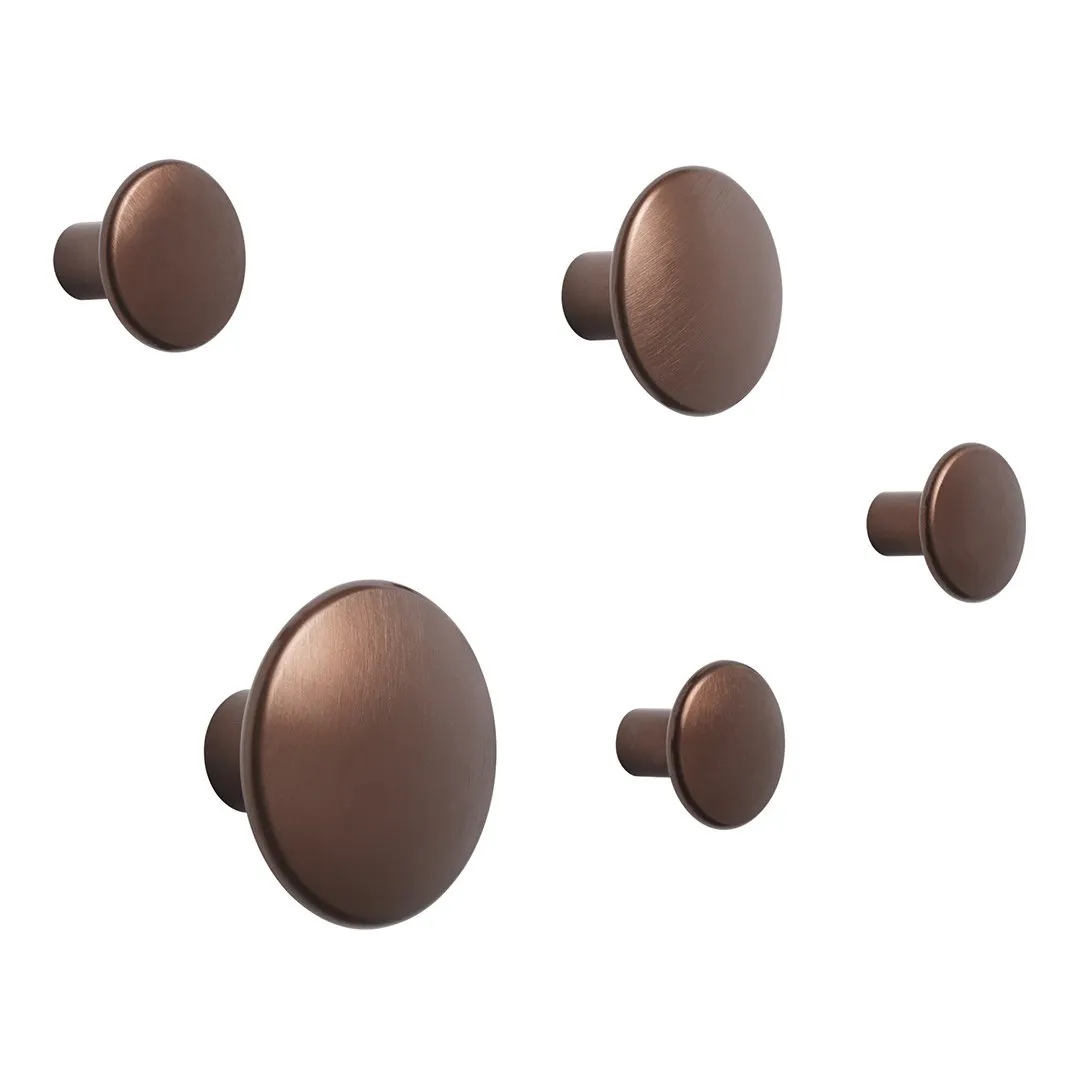 The Dots Metal Coat Hooks - Set of 5